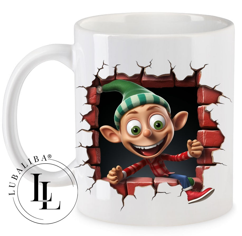 Tasse " 3D- Optik Christmas Hans Peter" ArtNr.: CAI